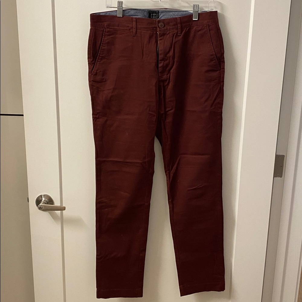 J. Crew 770 straight stretch Maroon Trousers